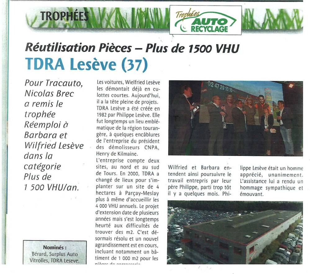 Lesève TDRA - Presse