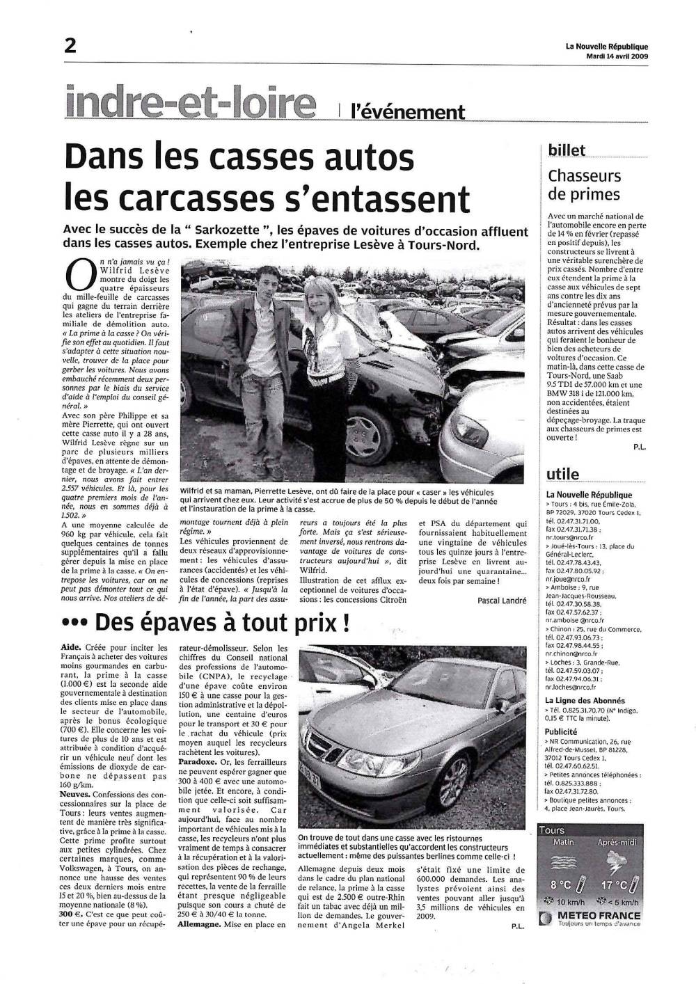 Lesève TDRA - Presse